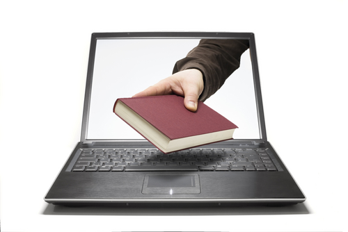 ebook given through a laptop